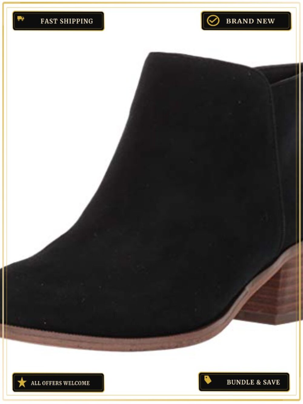 Women's Low Heel Ankle Boots with Side Zipper, Stacked Block Heel